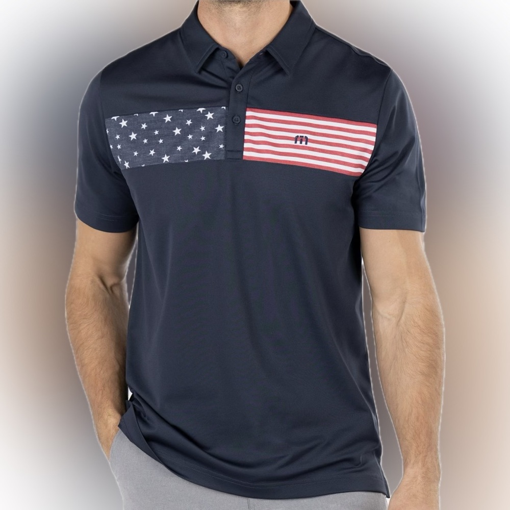 Travis Mathew Navy Blue Collared Men’s Golf Polo Size XL